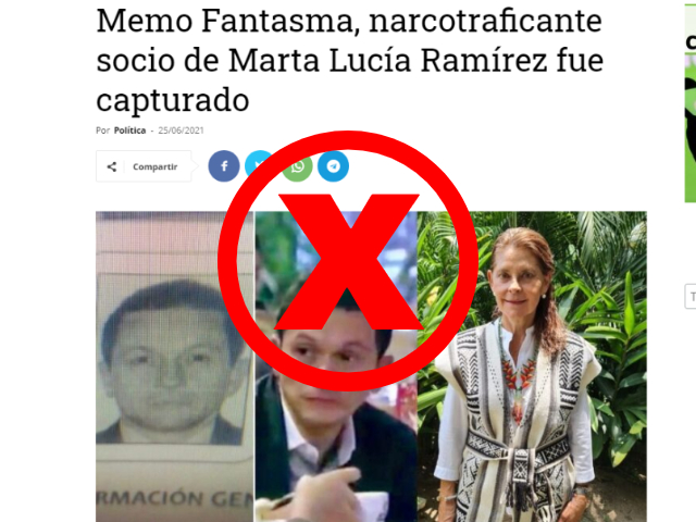 Detector: “Memo Fantasma” no es socio de la vicepresidenta Marta Lucía Ramírez