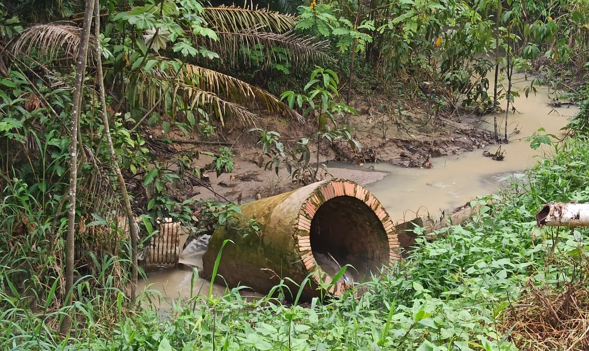 Aguas residuales que llegan al río