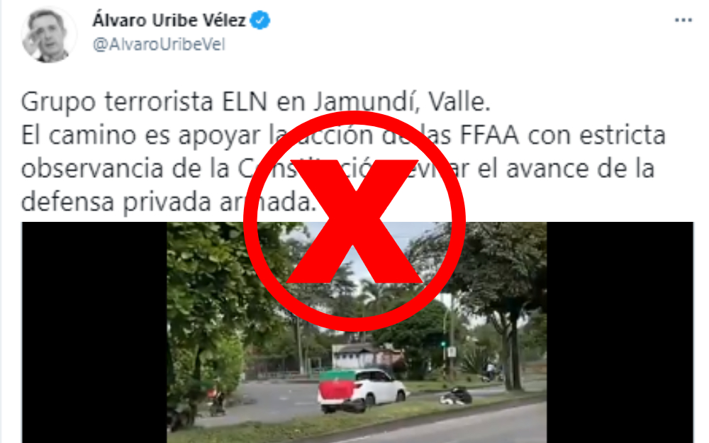 Detector: Uribe  señala de ser del ELN a quienes usan bandera del Cric